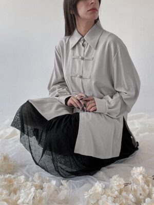 Blusa KARASU Lino 「からす」